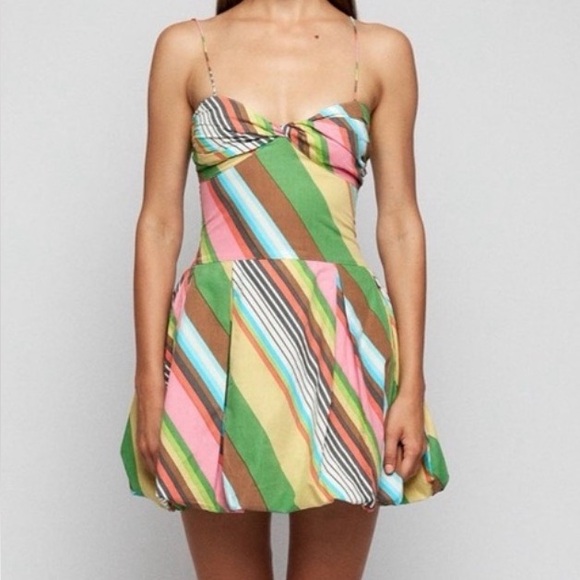 Anthropologie NEW S/W/F Colorful Striped Mini Dress - Picture 4 of 6